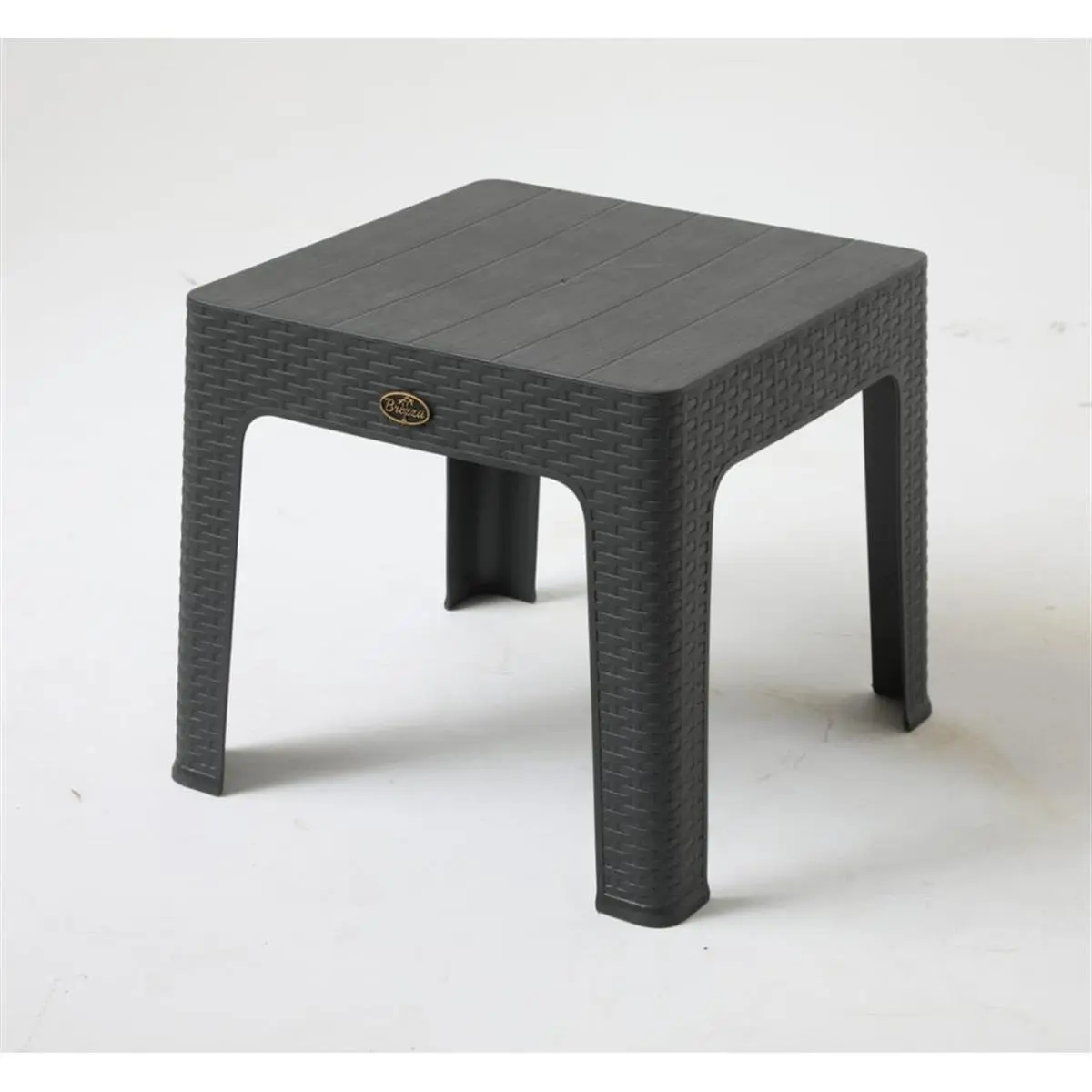 Brezza 2593 Rattan Sehpa 45x45 cm Antrasit görseli