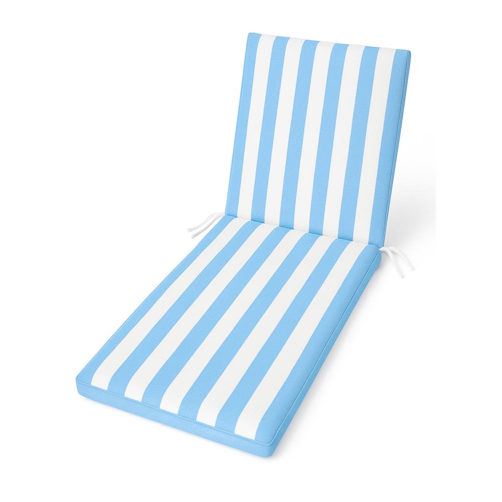 Şezlong Minderi Su Tutmaz Kumaşlı Mavi-Beyaz küçük görsel