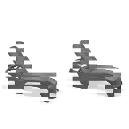 Brezza 2536 Royal Rattan Şezlong Antrasit küçük görsel