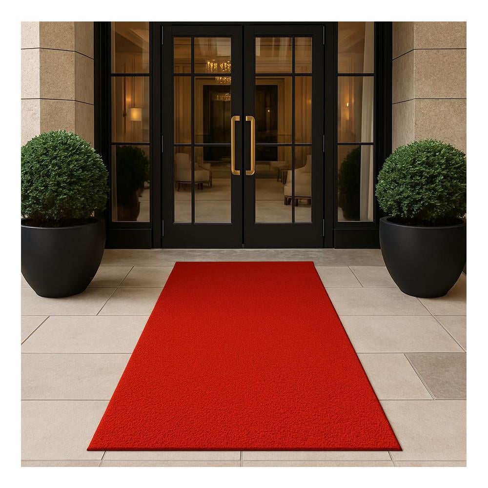 Kıvırcık Paspas En 120 Cm Kırmızı küçük görsel