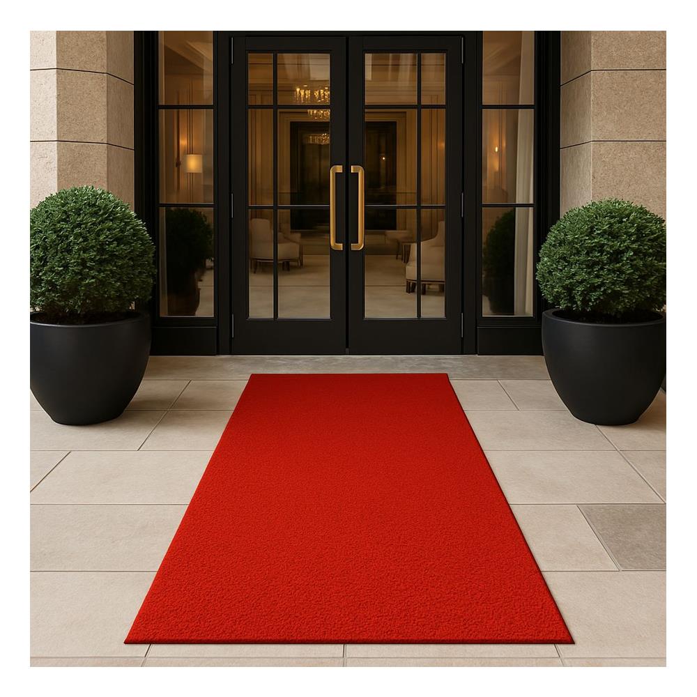 Kıvırcık Paspas En 100 Cm Kırmızı küçük görsel