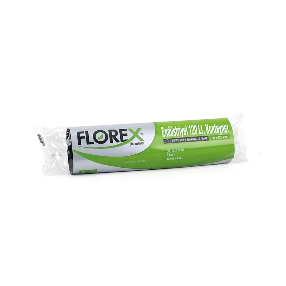 Florex 509 Endüstriyel 120 Lt Konteyner Çöp Poşeti 90X125Cm 5'Li görseli