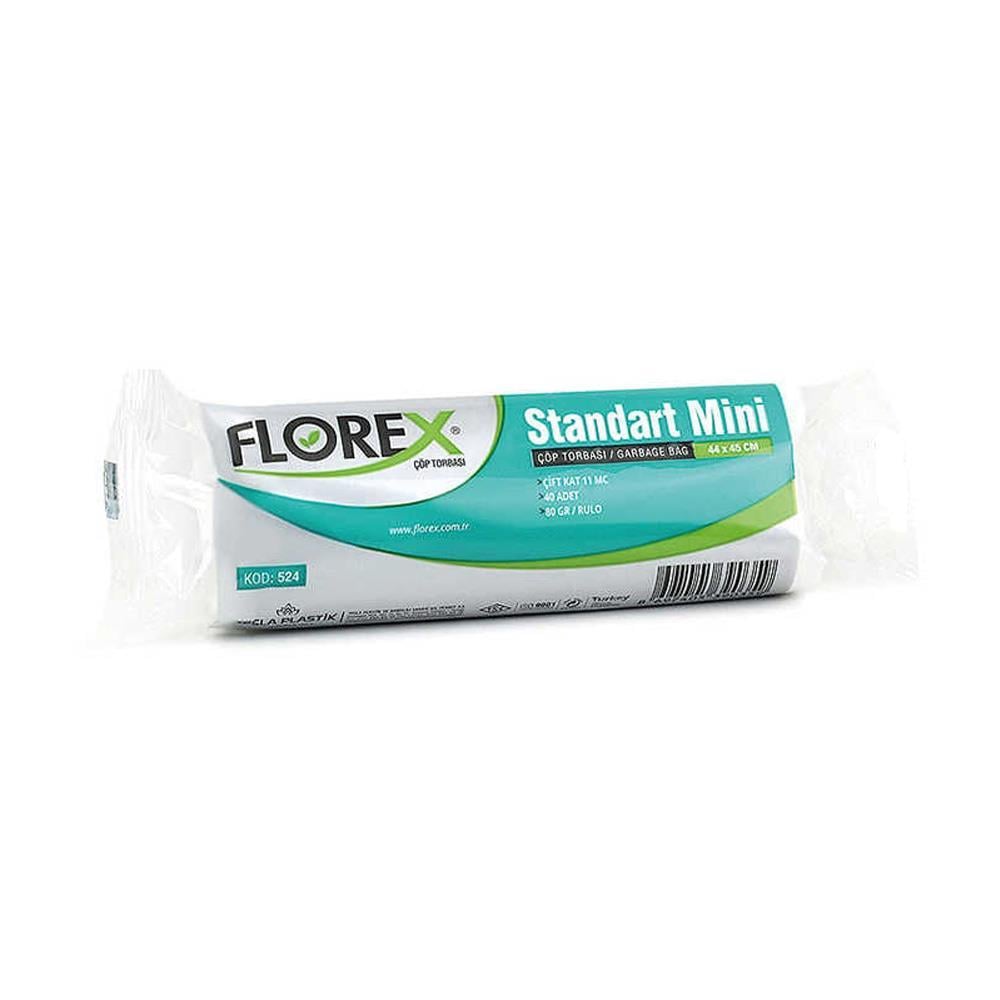 Florex 524 Standart Mini Çöp Poşeti 44X45Cm 40'Li görseli
