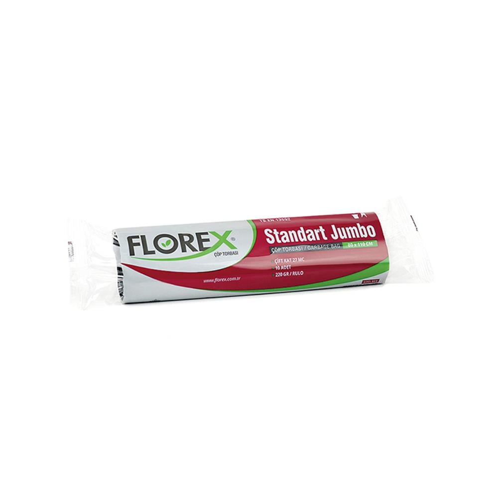 Florex 511 Standart Jumbo Çöp Poşeti 80X110Cm 10'Lu görseli