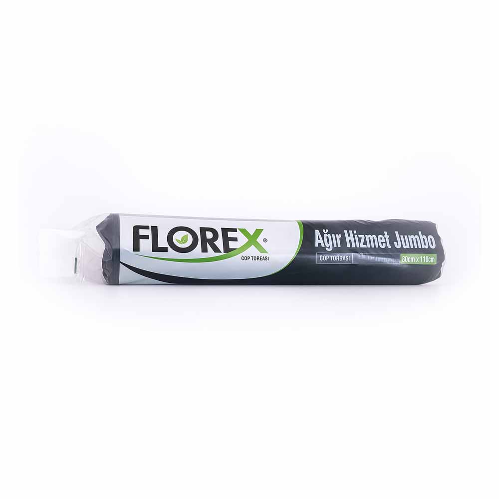 Florex 617 Ağır Hizmet Jumbo Çöp Poşeti 80X110Cm 10 Rulo (1 Rulo 10 Adet) görseli