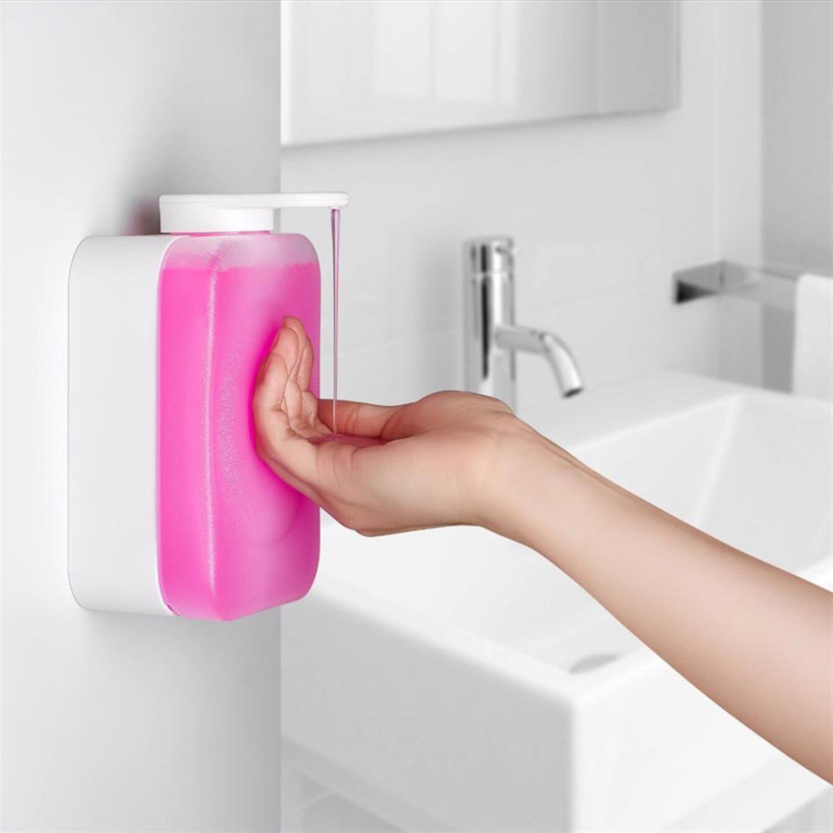 Nemkar Dezenfektan Ve Sıvı Sabun Aparatı Yeni Nesil 500Ml DSA-0501 görseli