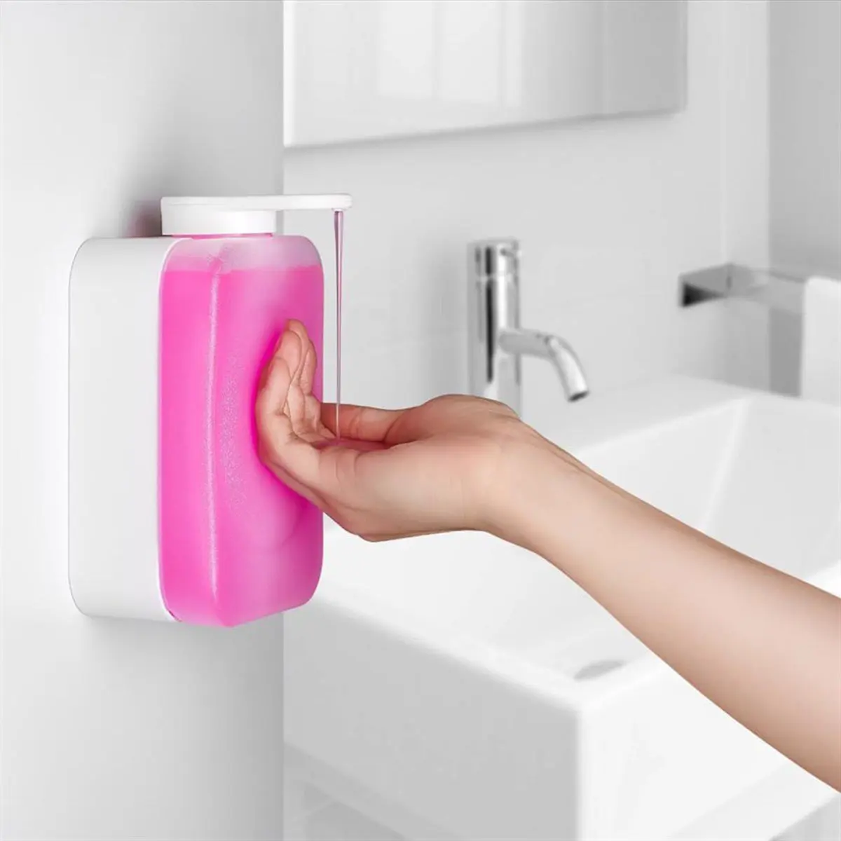 Nemkar Dezenfektan Ve Sıvı Sabun Aparatı Yeni Nesil 500Ml DSA-0501 görseli