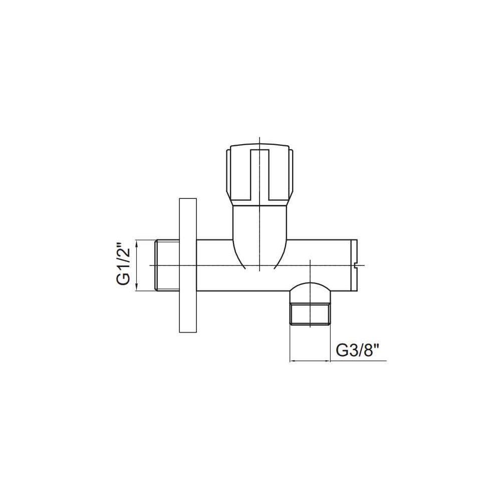 GPD Filtreli Ara Musluk (Seramik Salmastralı) Krom Fkm03 küçük görsel