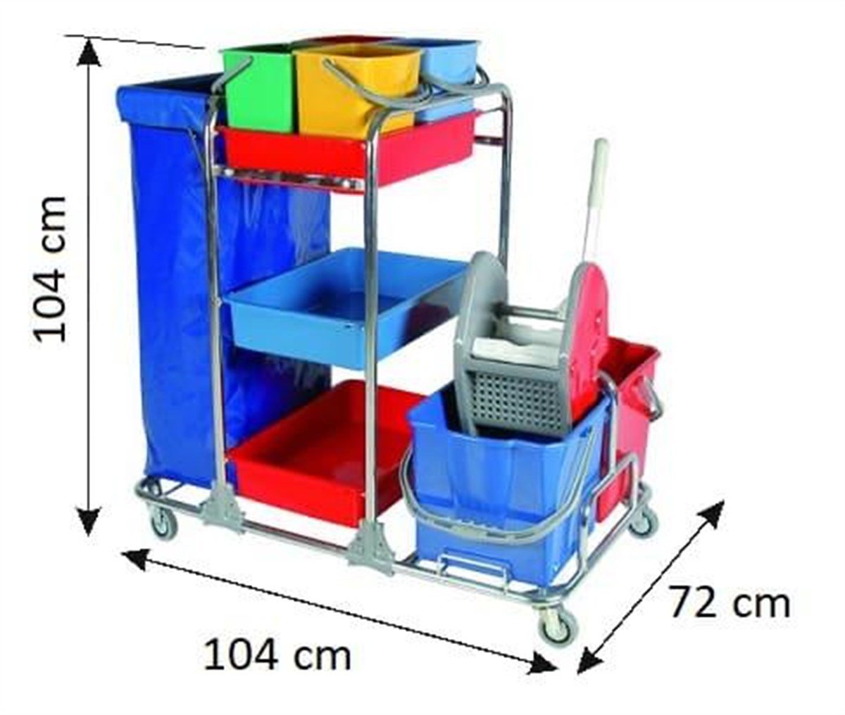 Nemkar Kat Hizmet Arabası Krom KHA-3101 küçük görsel