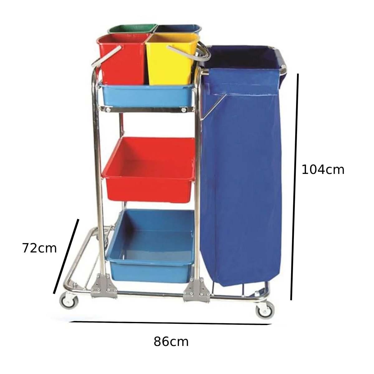 Nemkar Kat Hizmet Arabası Tek Brandalı Krom KHA-3103 küçük görsel