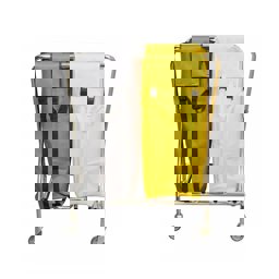 Nemkar Çöp Toplama Arabası X 2'Li Brandalı Krom ÇTX-3422 küçük görsel