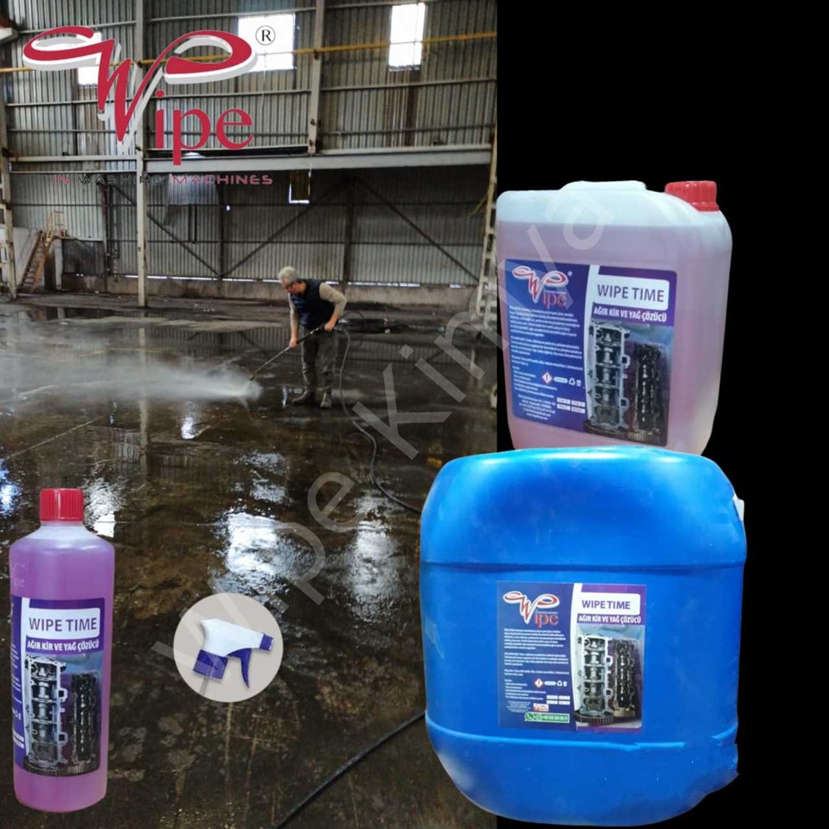Wipe Time Ağır Kir ve Yağ Çözücü 5 Kg küçük görsel
