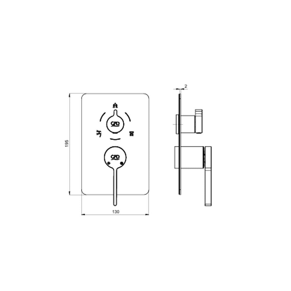 GPD Ritmo Mix Çevirmeli Ankastre Batarya Sıva Üstü Grubu Krom Scu85 küçük görsel