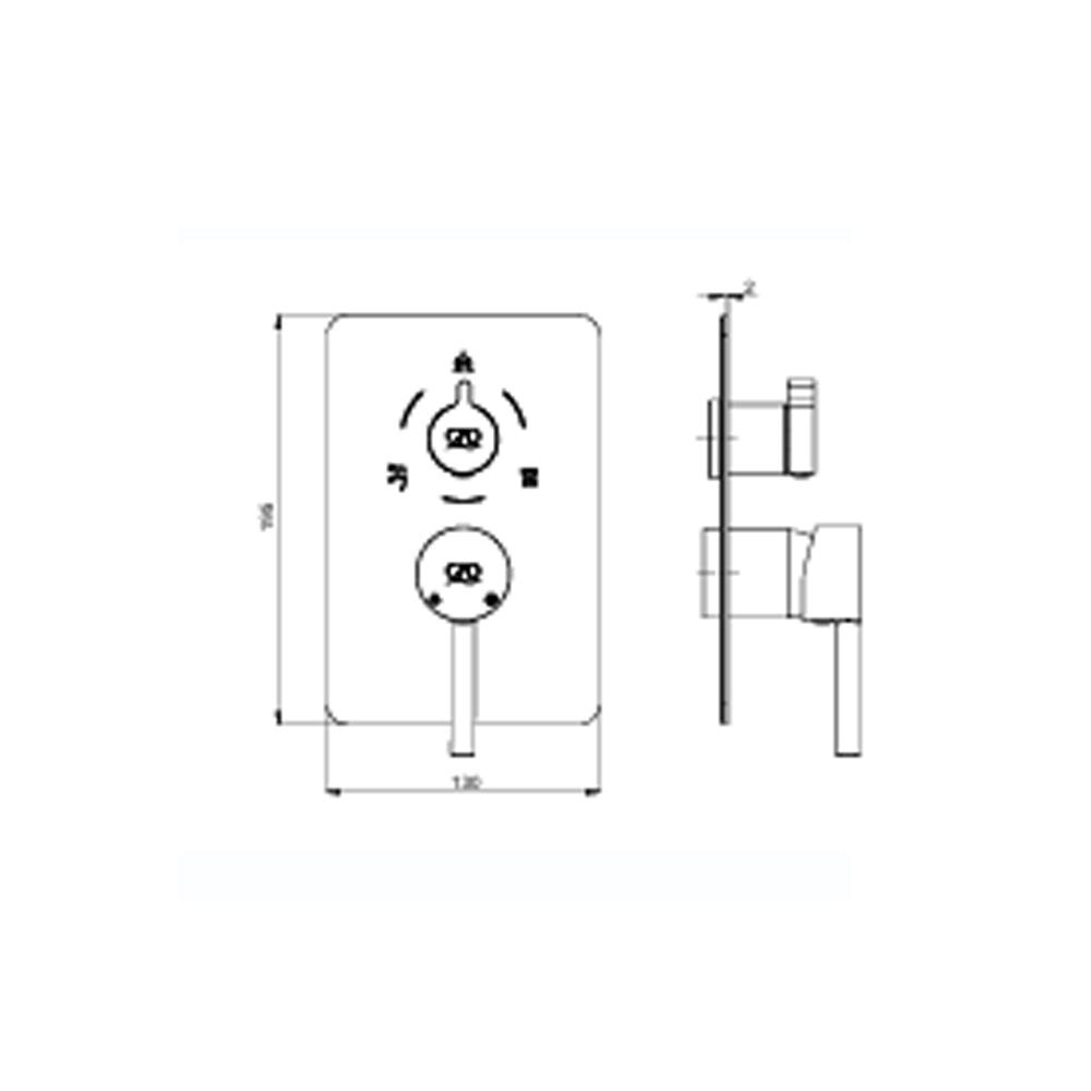 GPD Ritmo Mix Çevirmeli Ankastre Batarya Sıva Üstü Grubu Krom Scu85 küçük görsel