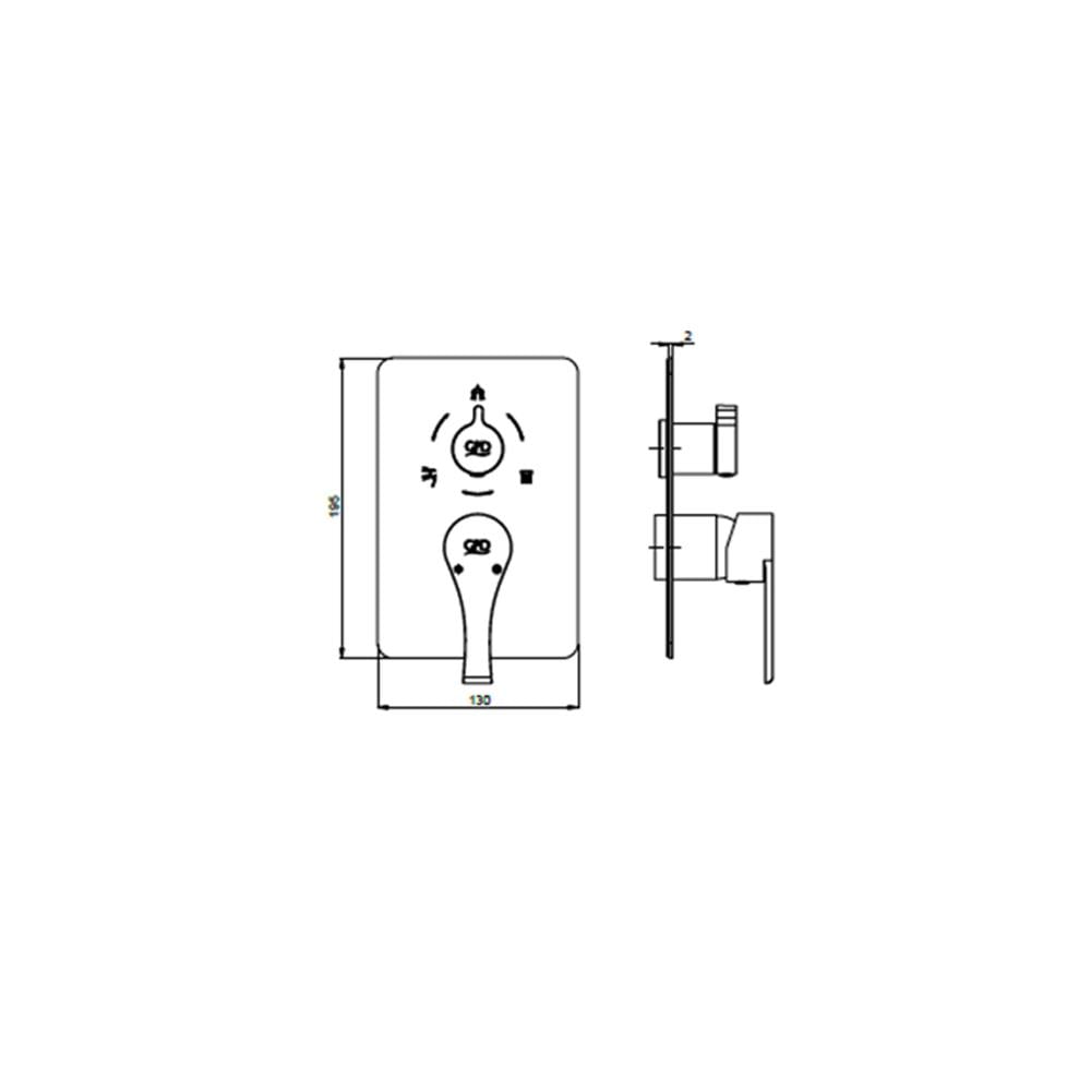 GPD Ritmo Mix Çevirmeli Ankastre Batarya Sıva Üstü Grubu Krom Scu85 küçük görsel