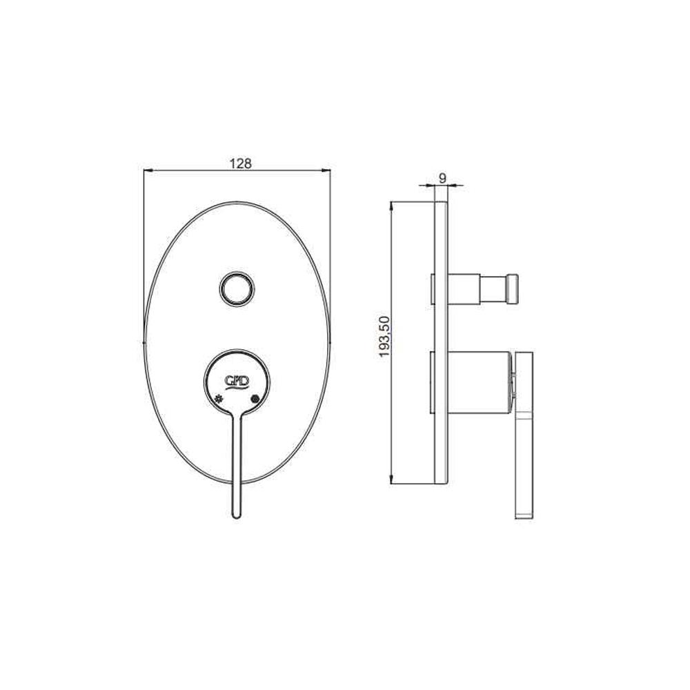 GPD Felis Ankastre Batarya Sıva Üstü Grubu Krom Sug75 küçük görsel