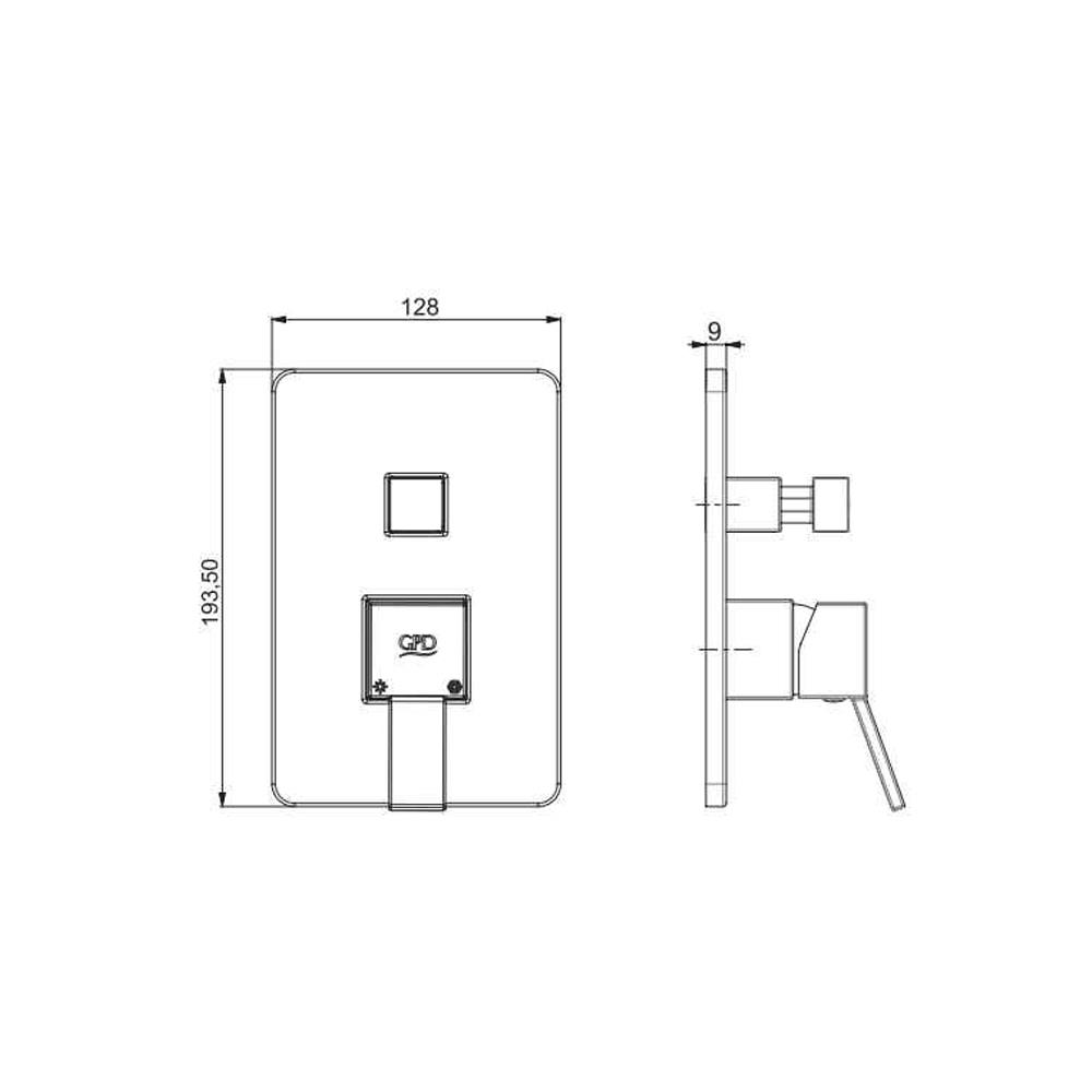 GPD Felis Ankastre Batarya Sıva Üstü Grubu Krom Sug75 küçük görsel