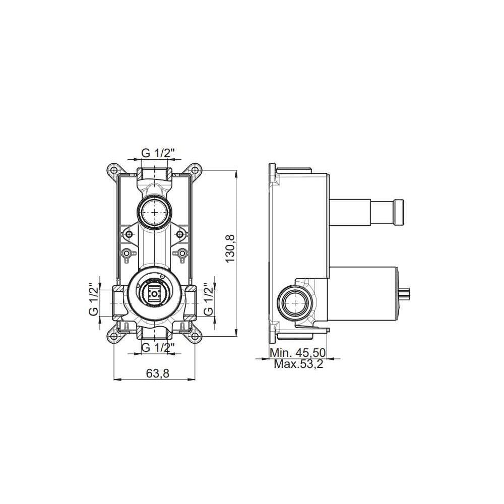 GPD Ankastre Batarya Sıva Altı Grubu Krom Ø35 Sag12 küçük görsel