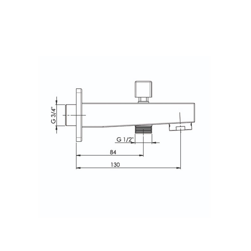 GPD Ankastre Batarya Gaga Çıkış Ucu Yönlendiricili Krom Ggr08 küçük görsel