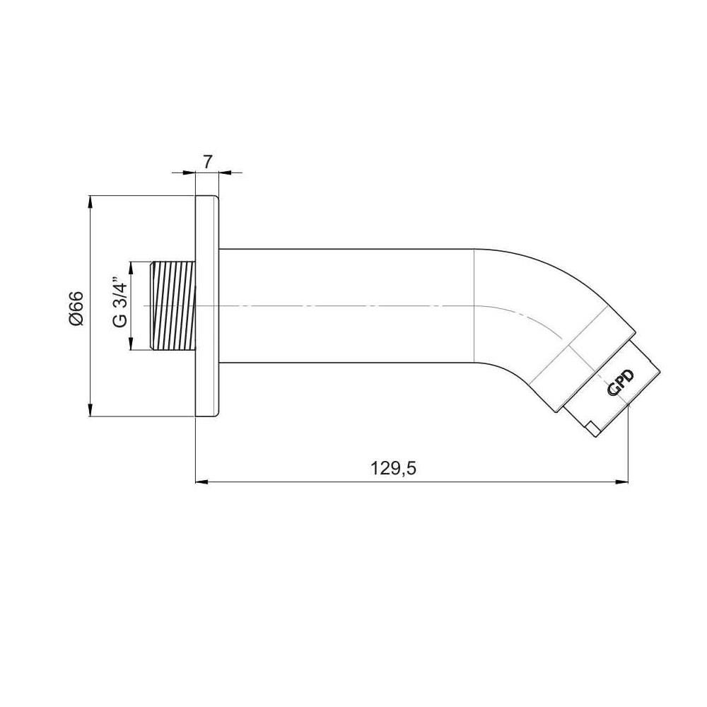 GPD Ankastre Batarya Gaga Çıkış Ucu Yönlendiricili Krom Ggr08 küçük görsel
