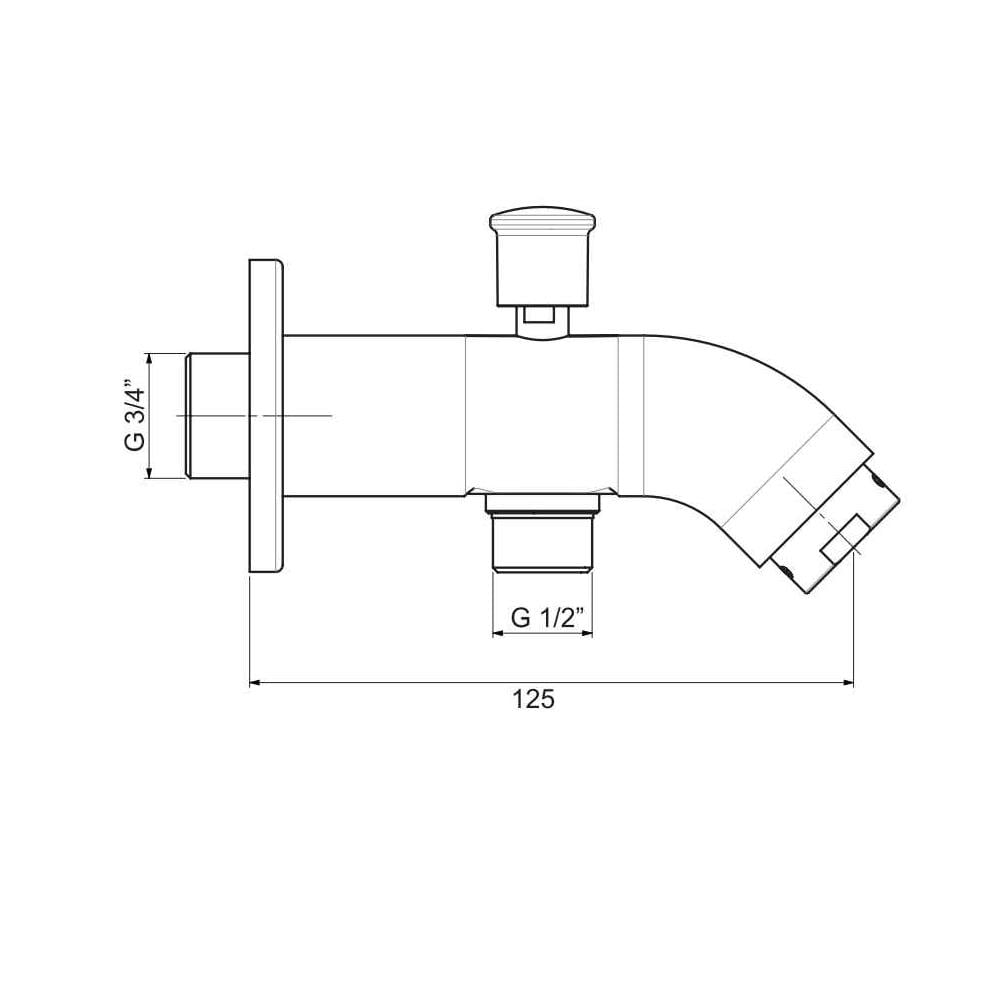 GPD Ankastre Batarya Gaga Çıkış Ucu Yönlendiricili Krom Ggr08 küçük görsel