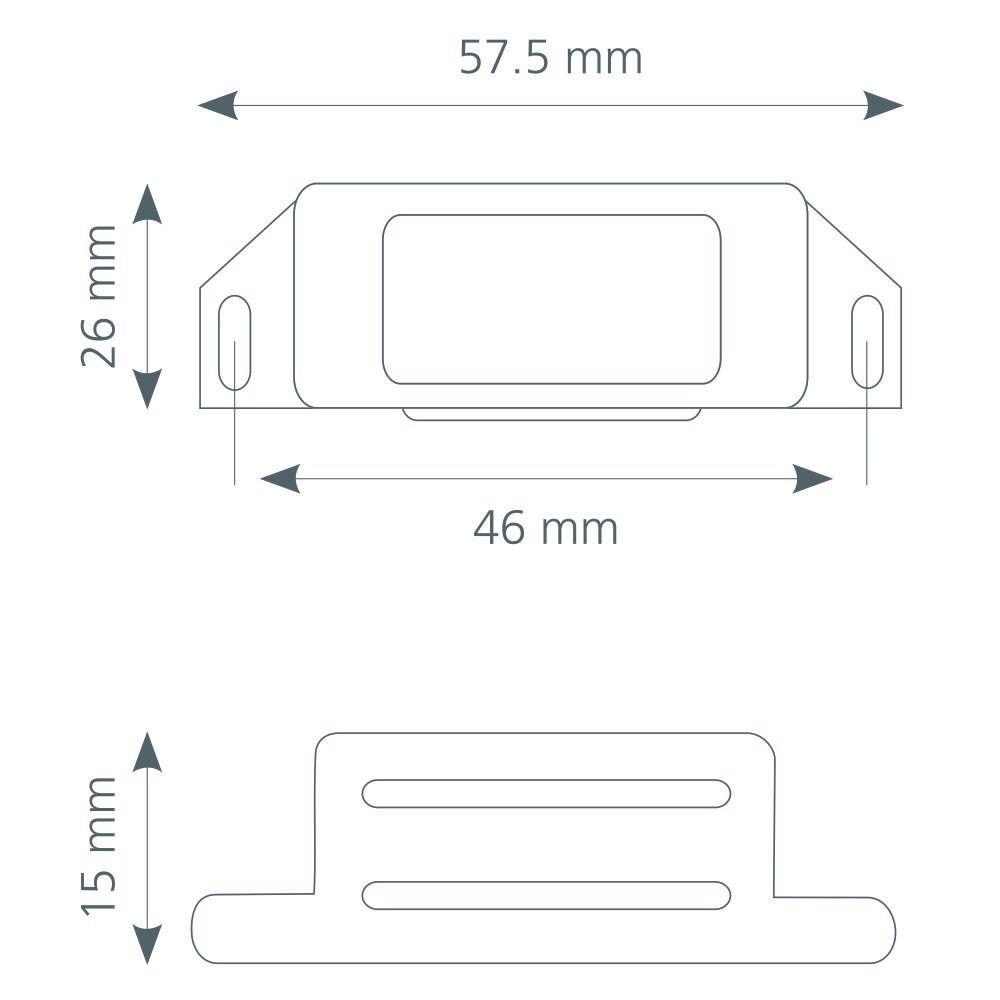 Canex Mıknatıslı Çıt Çıt Plastik 5.7cm Beyaz küçük görsel