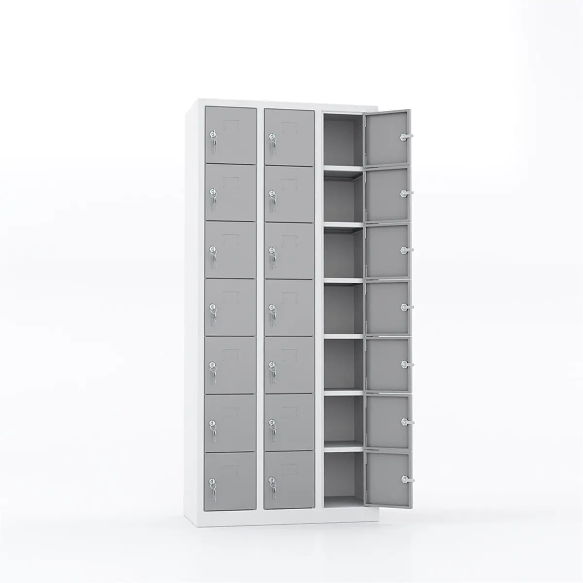 Usta Çelik Emanet Dolabı Metal 21 Gözlü 83X40X182 U-Gz021 görseli