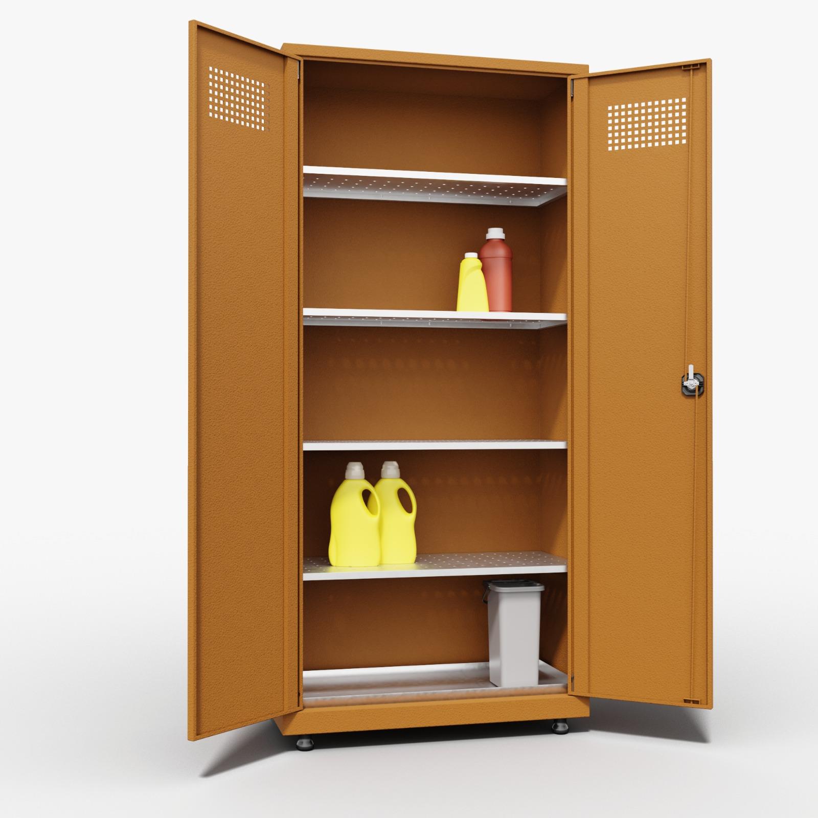 Usta Çelik Kimyasal Koruyucu Malzeme Dolabı 92X48X200 U-Kmy küçük görsel