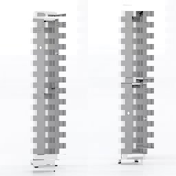 Usta Çelik Giyinme Dolabı Metal Dar Tip 4 Yarım Kapılı 61X40X198 U-D044 küçük görsel