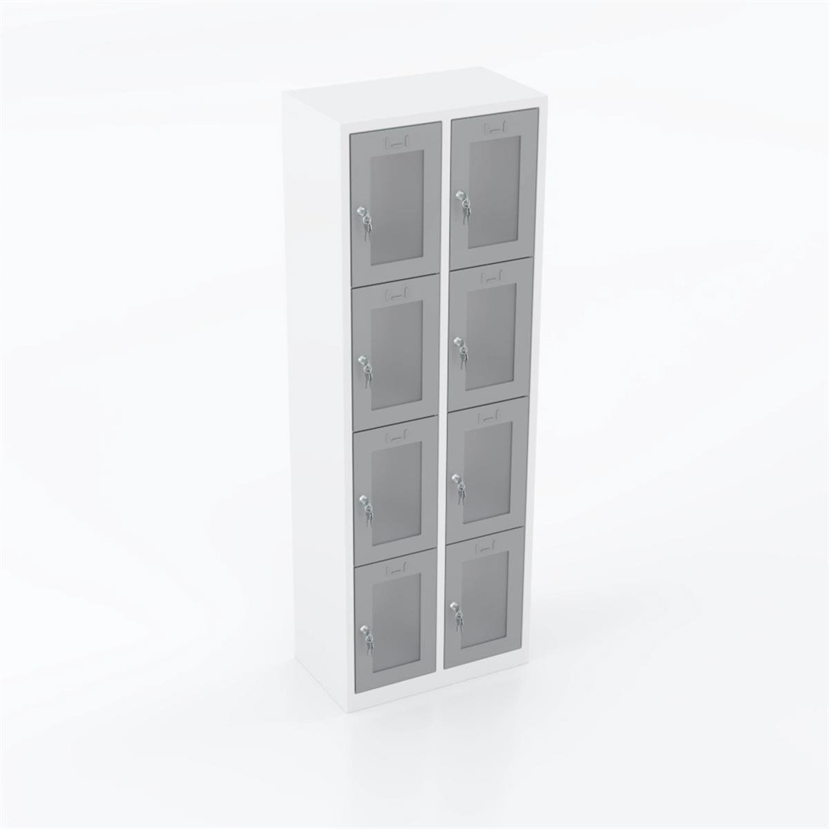 Usta Çelik Emanet Dolabı Pleksi Kapılı 8 Gözlü 67X40X195 U-Gz08-P küçük görsel