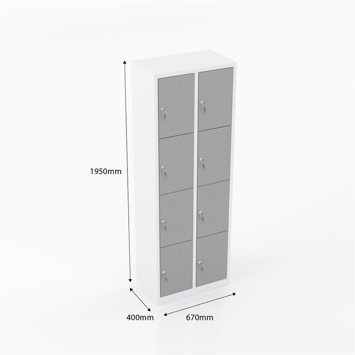 Usta Çelik Emanet Dolabı Metal 8 Gözlü 67X40X195 U-Gz08 küçük görsel
