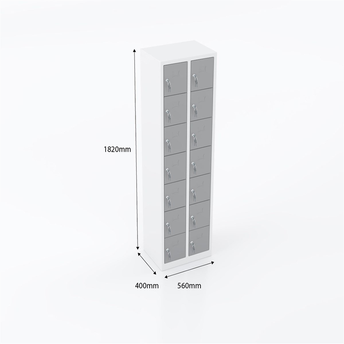 Usta Çelik Emanet Dolabı Metal 14 Gözlü 56X40X182 U-Gz014 küçük görsel