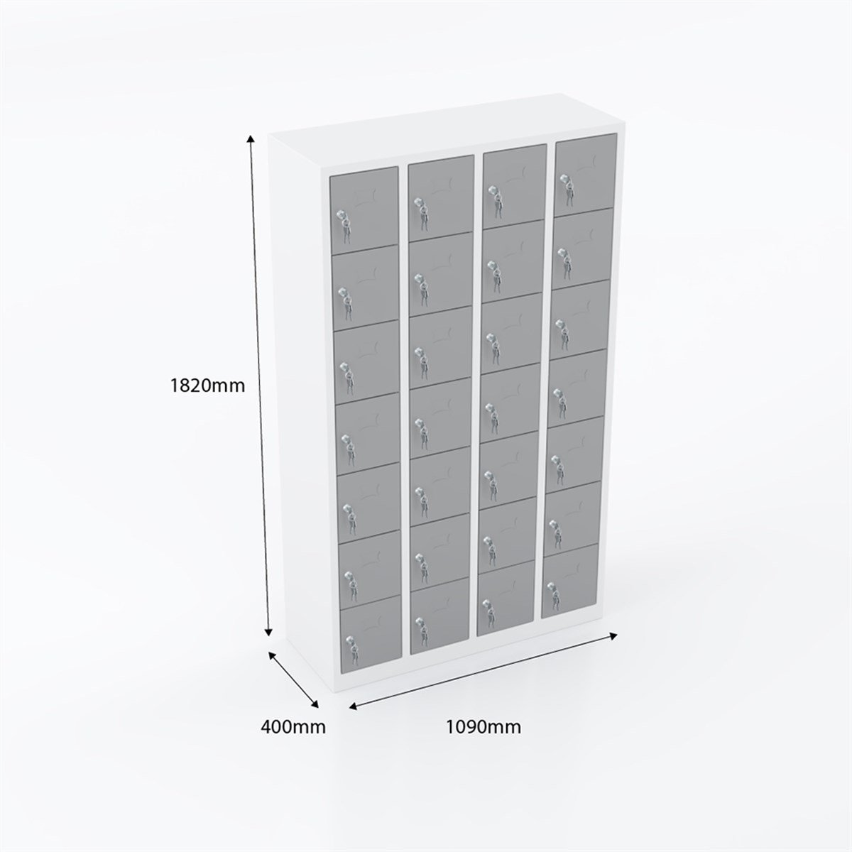 Usta Çelik Emanet Dolabı Metal 28 Gözlü 110X40X182 U-Gz028 küçük görsel