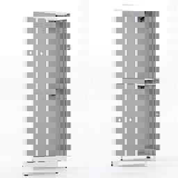 Usta Çelik Giyinme Dolabı Metal Dar Tip 6 Yarım Kapılı 90X40X198 U-D06 küçük görsel