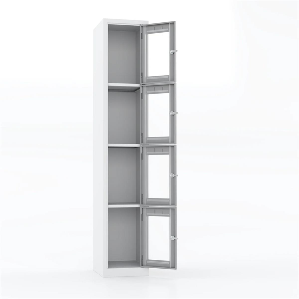 Usta Çelik Emanet Dolabı Pleksi Kapılı 4 Gözlü 35X40X195 U-Gz04-P küçük görsel