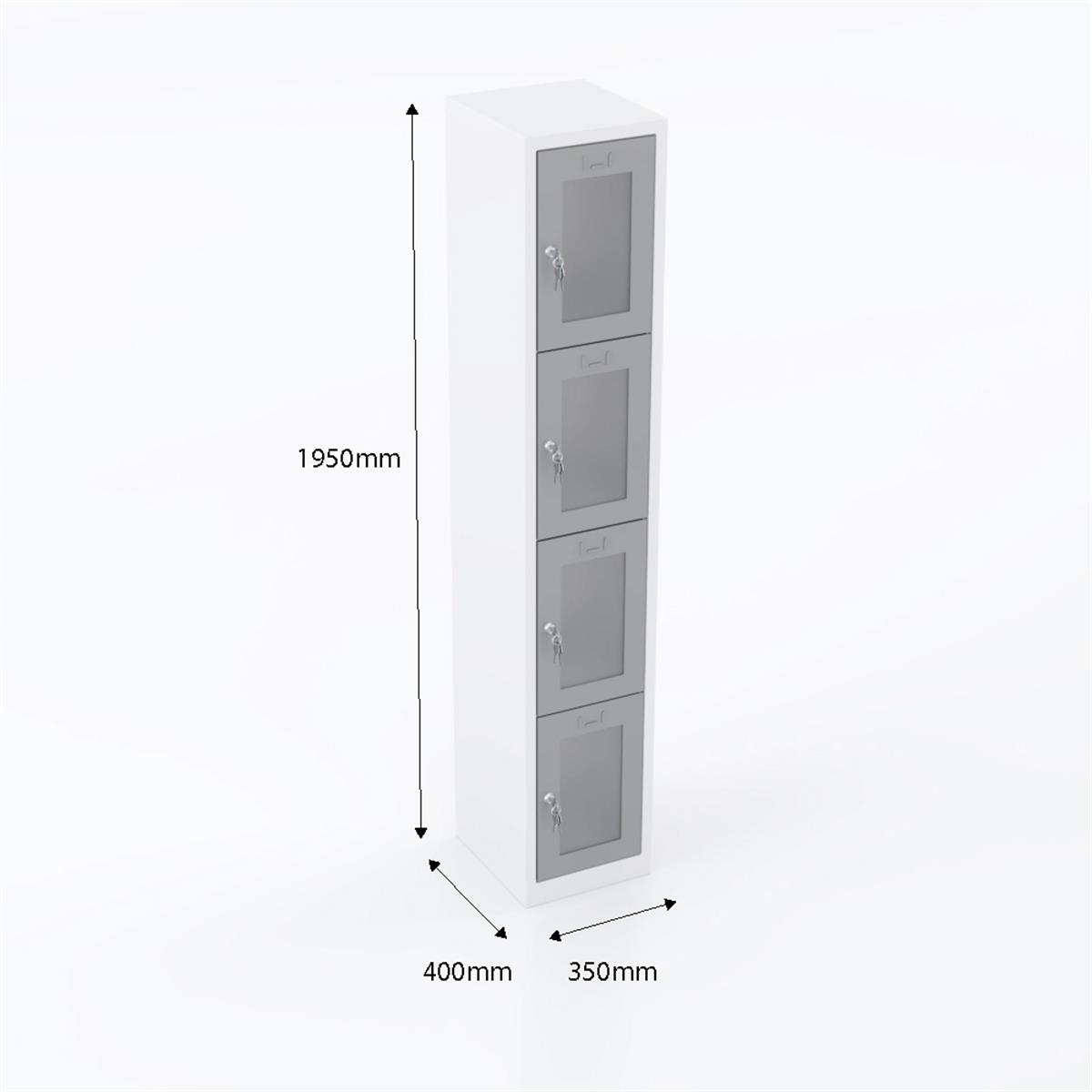 Usta Çelik Emanet Dolabı Pleksi Kapılı 4 Gözlü 35X40X195 U-Gz04-P küçük görsel
