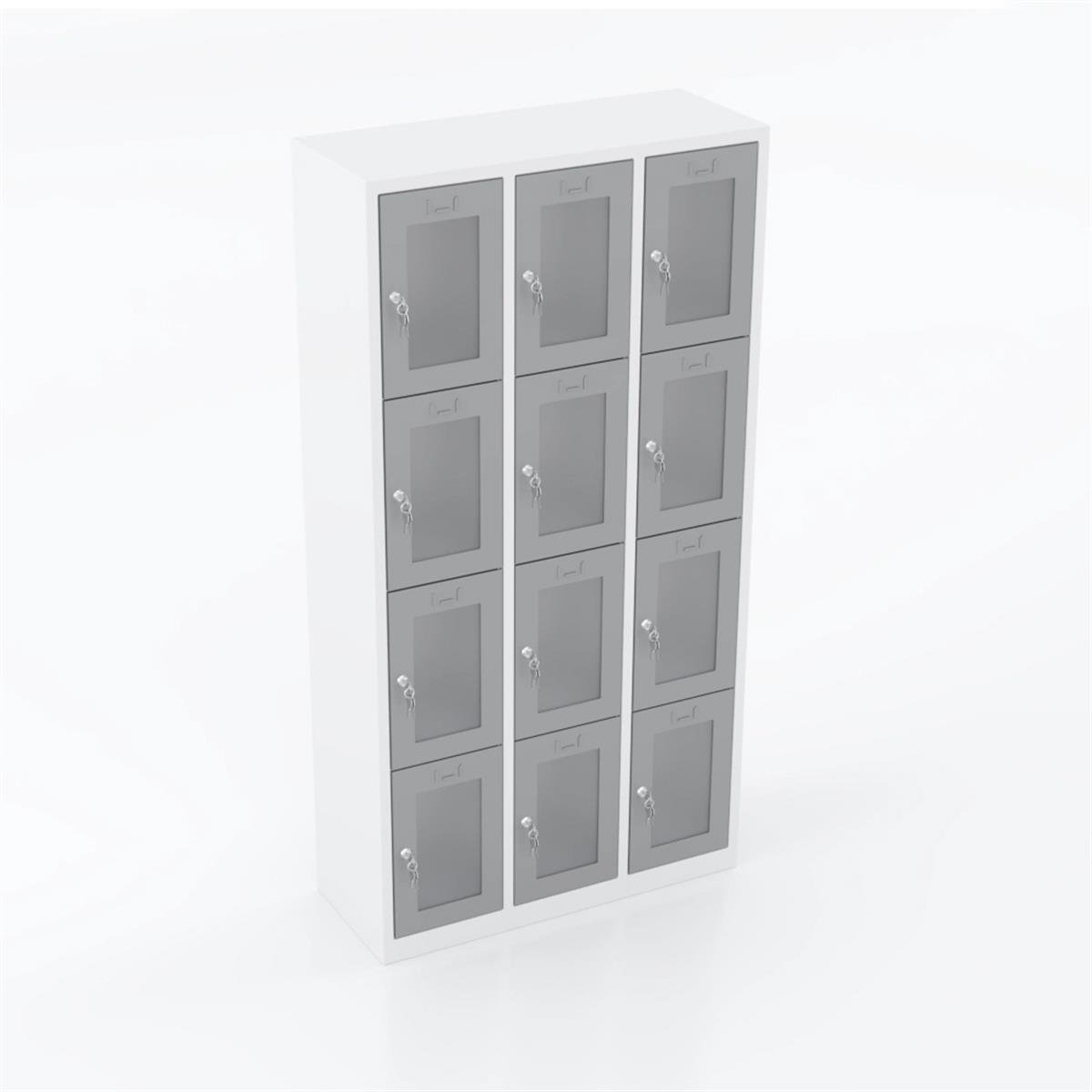 Usta Çelik Emanet Dolabı Pleksi Kapılı 12 Gözlü 99X40X195 U-Gz012-P küçük görsel