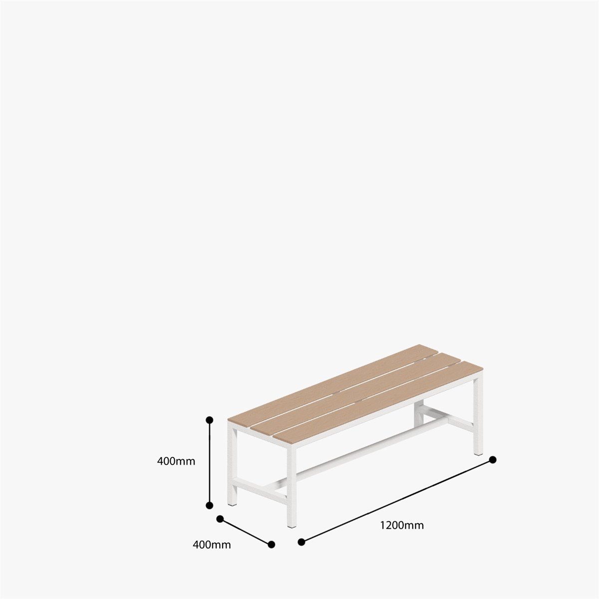Usta Çelik Oturma Bankı 1200mm Uzunluk U-bank120 küçük görsel