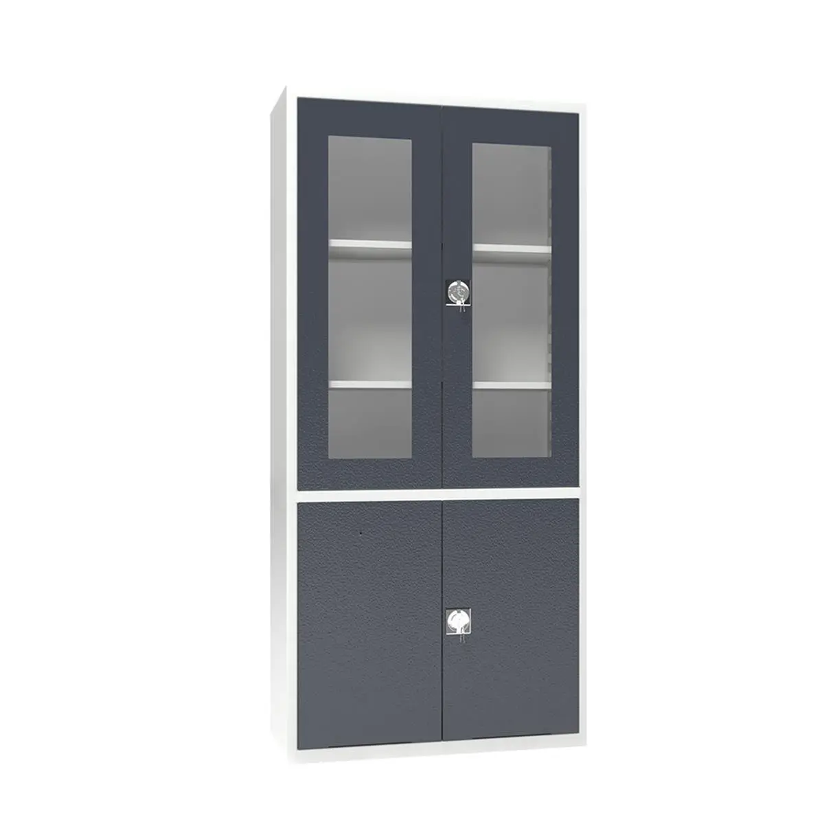 Usta Çelik Camlı Kütüphane Dolabı 195x40x92 U-ktp02 görseli