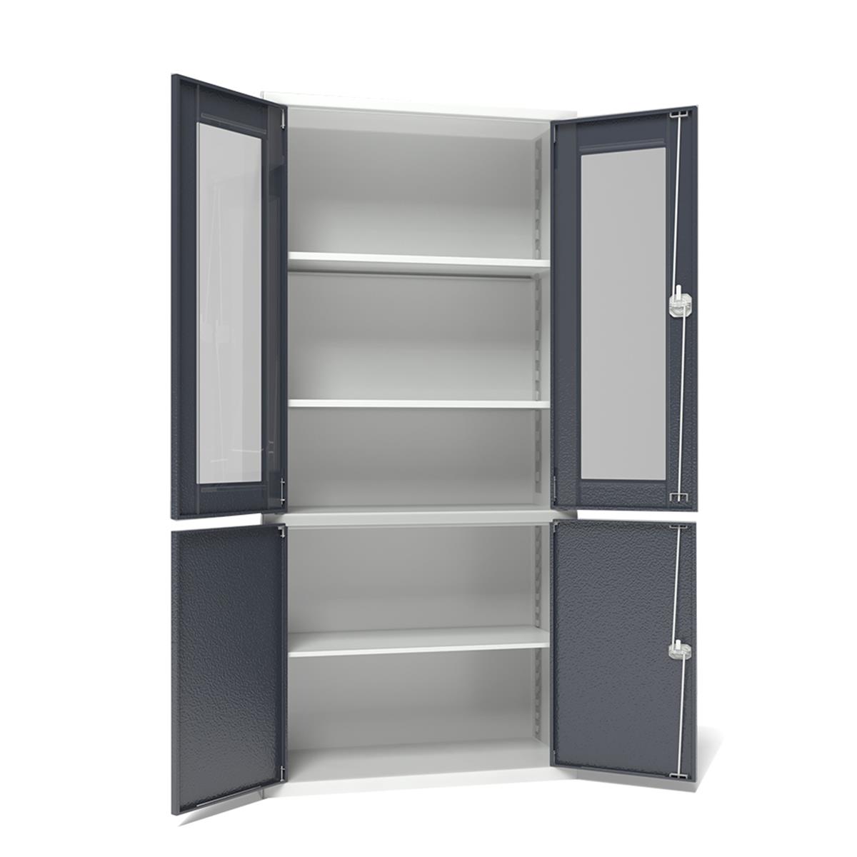 Usta Çelik Camlı Kütüphane Dolabı 195x40x92 U-ktp02 küçük görsel