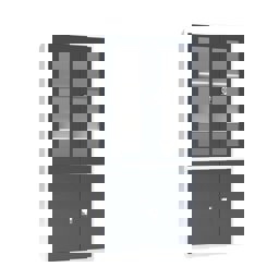 Usta Çelik Camlı Kütüphane Dolabı 195x40x92 U-ktp02 küçük görsel