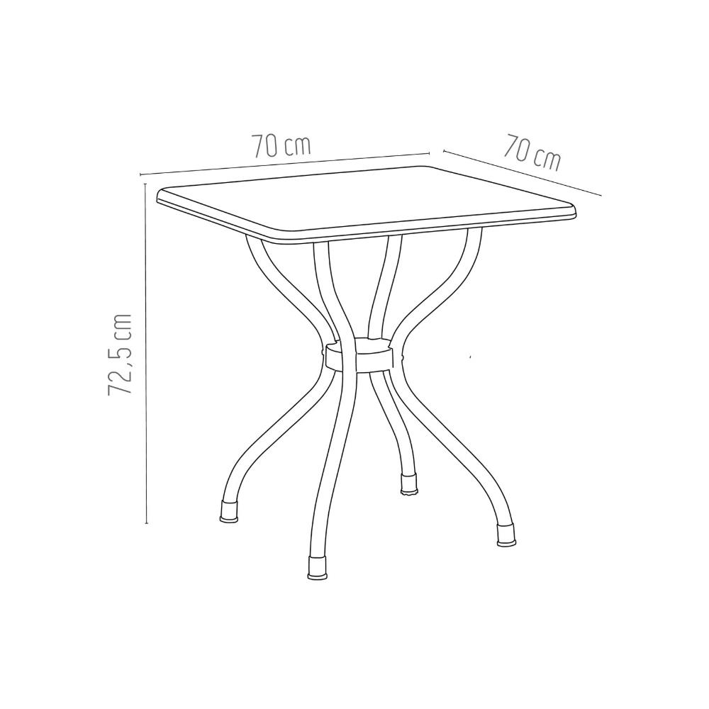 Holiday Alfa 70X70Cm Kare Masa Kırmızı Hd-300-7 küçük görsel