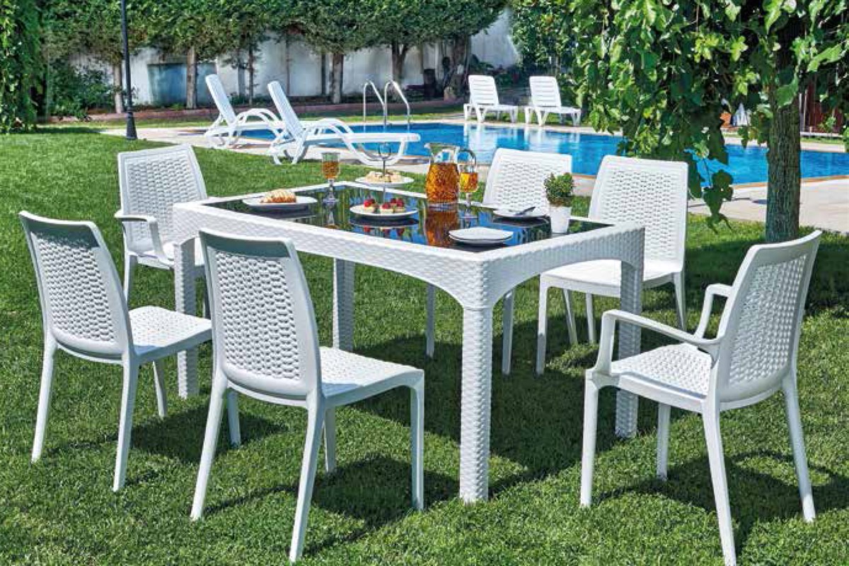 Brezza 2523 Rattan Sandalye Beyaz küçük görsel