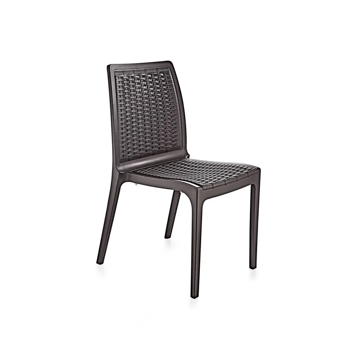 Brezza 2523 Rattan Sandalye Koyu Kahve görseli