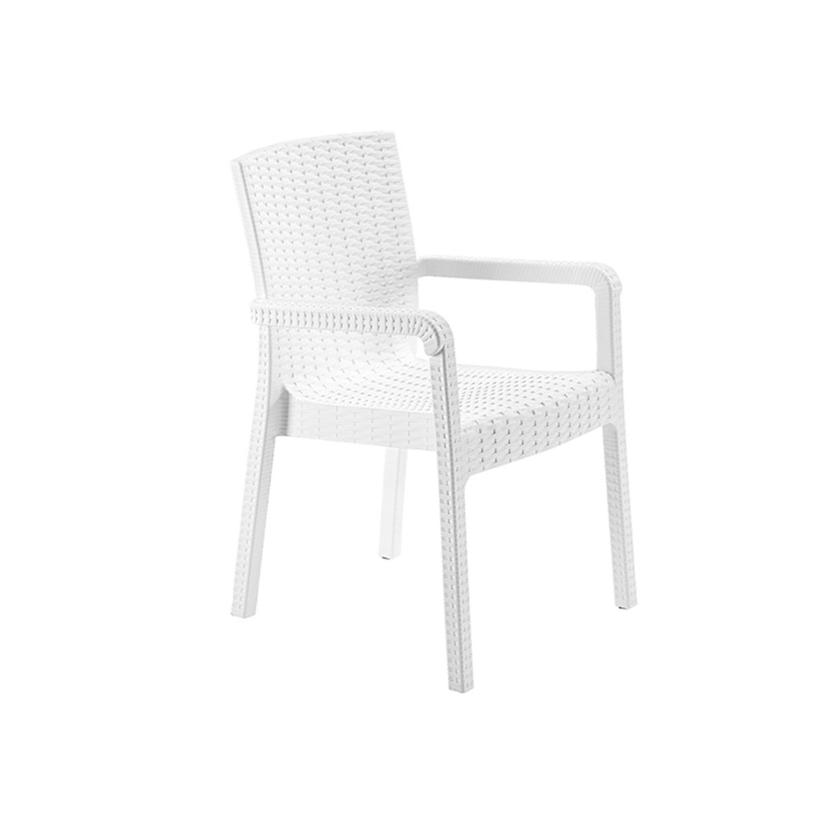 Brezza 2527 Rattan Royal Koltuk Beyaz görseli