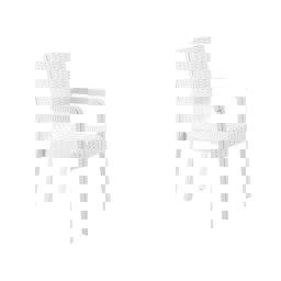 Brezza 2527 Rattan Royal Koltuk Beyaz küçük görsel