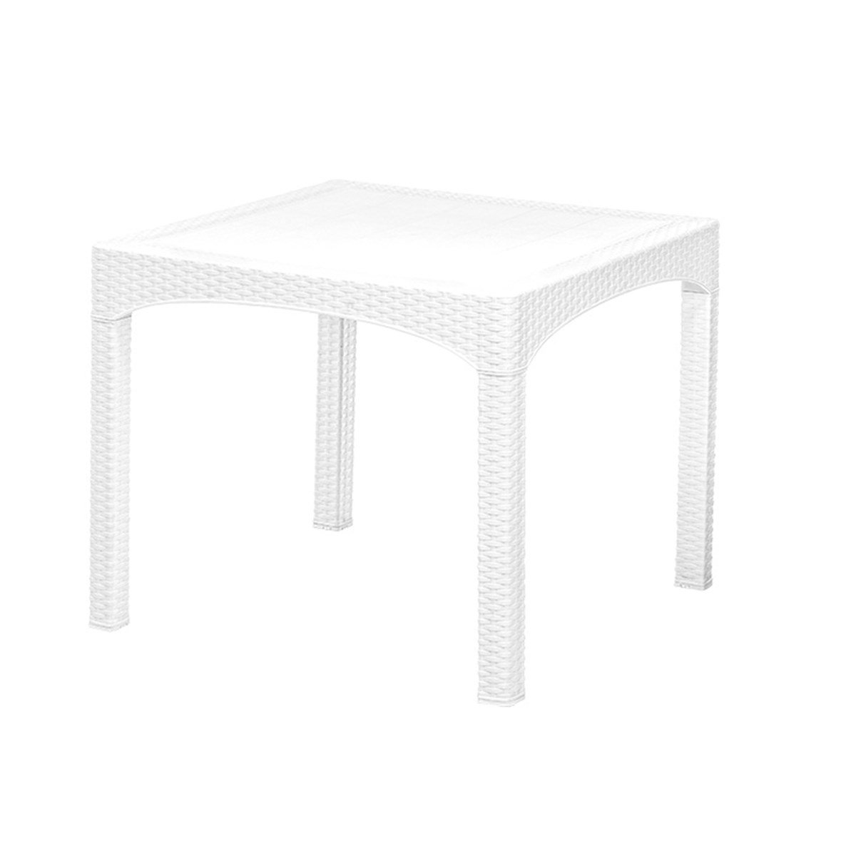 Brezza 2574 Rattan Masa 90x90x76 Cm Beyaz görseli