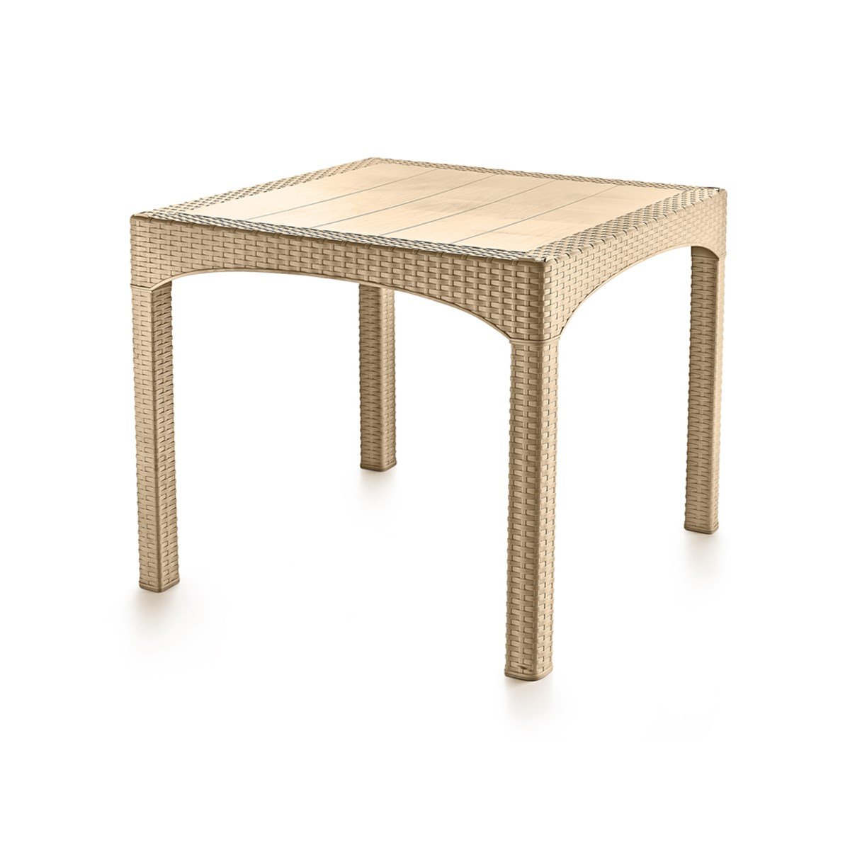 Brezza 2574 Rattan Masa 90x90x76 Cm Çöl Beji görseli