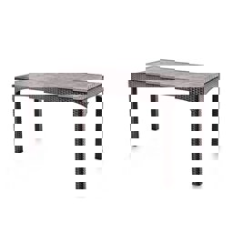 Brezza 2587 Rattan Masa 90x150x76 Cm Koyu Kahve küçük görsel