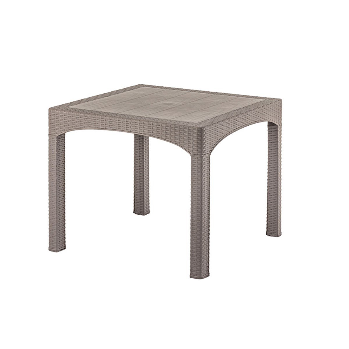 Brezza 2574 Rattan Masa 90x90x75 Cm Çöl Grisi görseli